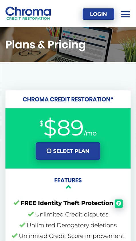 Chroma Credit Responsive Mobile Website