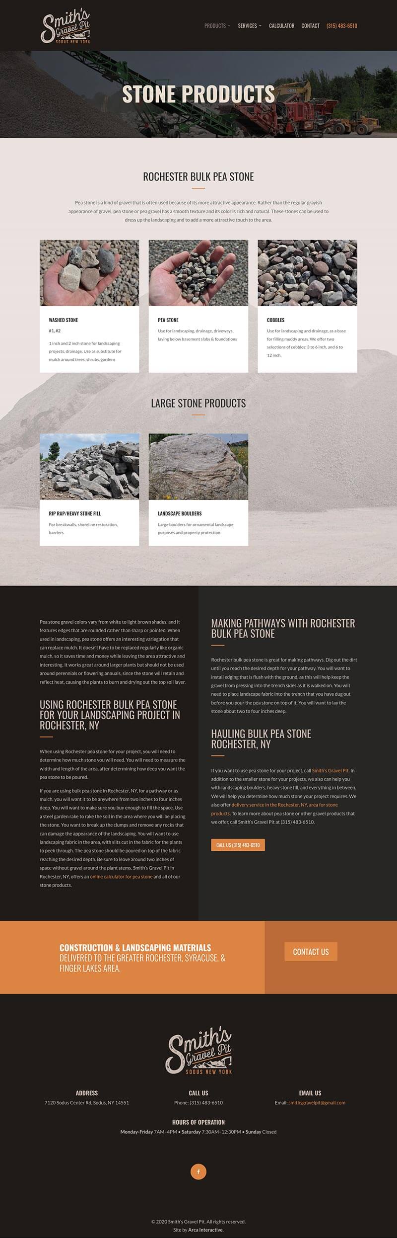 Smiths Gravel Pit Web Design