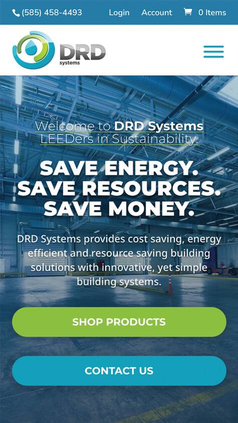 DRD Systems Mobile Website Design